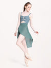 *エレベ ダンスウェア ドラマティック・ハイロースカート ペールカクタスメッシュ【大人】Eleve Dancewear Dramatic High-Low Skirt Pale Cacti Mesh RTW