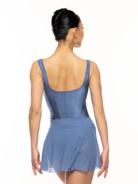 エレベ ダンスウェア アモラスカート Eleve Dancewear Amora Skirt Blue Steel Mesh RTW