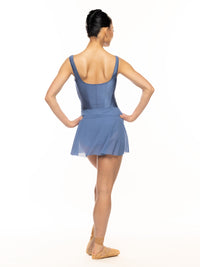 エレベ ダンスウェア アモラスカート Eleve Dancewear Amora Skirt Blue Steel Mesh RTW