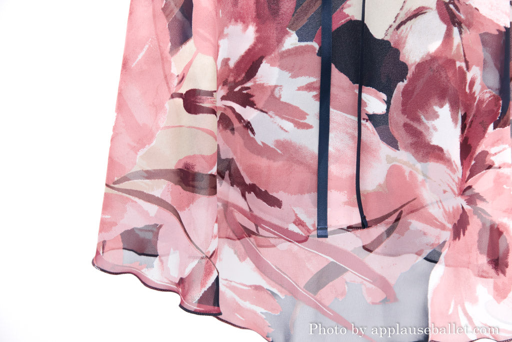 B.S.B.L Wrap Skirt 'Blushing Carnation' バレエ巻きスカート 40cm / サテン（伸縮性なし） / 8（在庫商品）