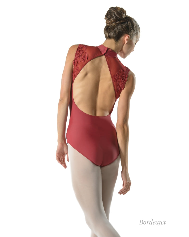 Ballet Rosa Mirielle High Neck Lace Front Open Back Sleeveless Leotard -  Dancewear Centre