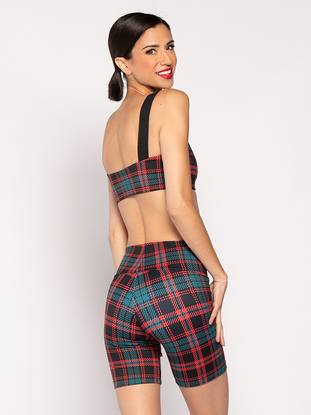 エレベ ダンスウェア クレア ショーツ 5 インチ Eleve Dancewear Claire Shorts 7" Holiday Plaid RTW