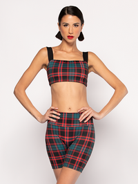 エレベ ダンスウェア クレア ショーツ 5 インチ Eleve Dancewear Claire Shorts 7" Holiday Plaid RTW