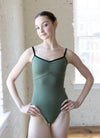 クラスイン キャミソールレオタード Class In OLIVE VELVET TRIM CAMI