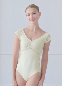 クラスイン キャップスリーブレオタード Class In CREAM LACE INSERT LEO