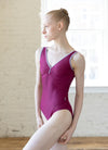 クラスイン タンクレオタード Class In FUCHSIA WITH PLUM TRIM TANK（子供&大人）