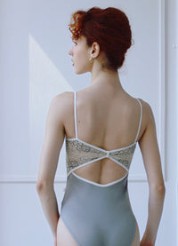 クラスイン キャミソールレオタード Class In GREY LACE INSERTS BACK CAMI