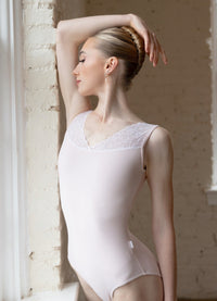 クラスイン タンクレオタード Class In PINK POSITIONED LACE TANK LEO