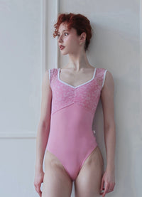 クラスイン キャップスリーブレオタード Class In HOTPINK LACE OVELAY LEO