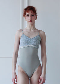 クラスイン キャミソールレオタード Class In GREY LACE OVELAY CAMI