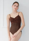 クラスイン キャミソールレオタード Class In BROWN LACE OVER CAMI