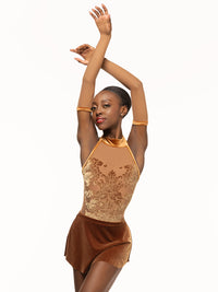 エレベ ダンスウェア チューリップ・スカート Eleve Dancewear Tulip Skirt Cognac Velvet RTW