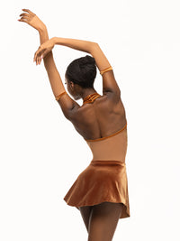 エレベ ダンスウェア チューリップ・スカート Eleve Dancewear Tulip Skirt Cognac Velvet RTW