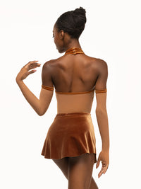 エレベ ダンスウェア チューリップ・スカート Eleve Dancewear Tulip Skirt Cognac Velvet RTW