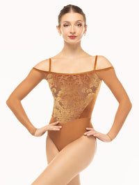 エレベ ダンスウェア タチアナレオタード Eleve Dancewear Tatiana Leotard Baroque Cognac RTW