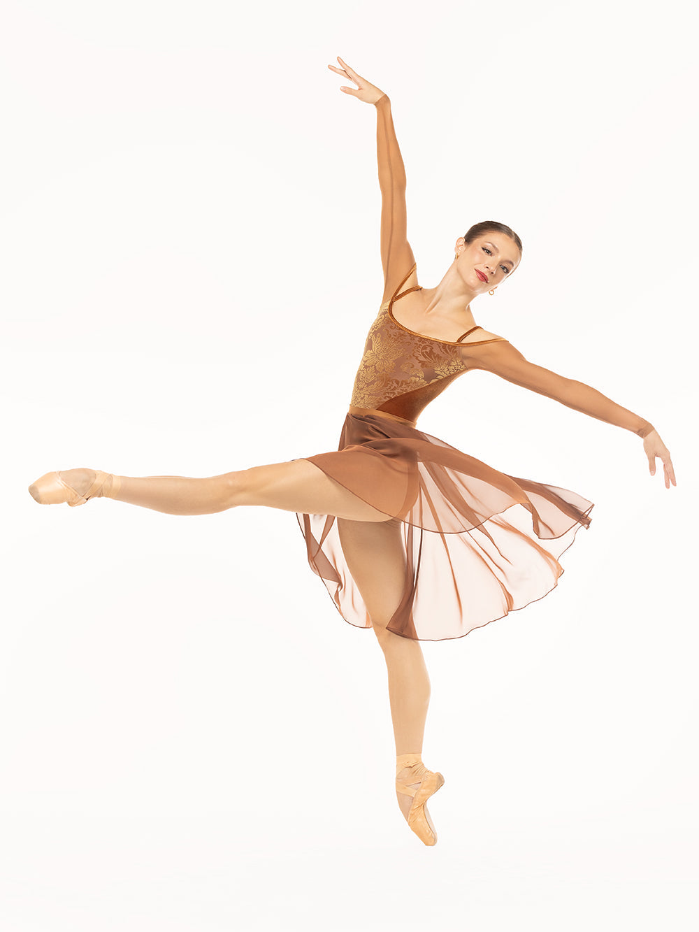 エレベ ダンスウェア タチアナレオタード Eleve Dancewear Tatiana Leotard Baroque Cognac RTW