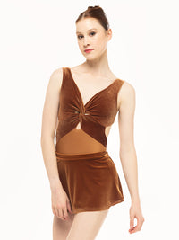 エレベ ダンスウェア ジャッキー・レオタード Eleve Dancewear Jackie Leotard Cognac Velvet RTW