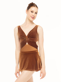 エレベ ダンスウェア ジャッキー・レオタード Eleve Dancewear Jackie Leotard Cognac Velvet RTW