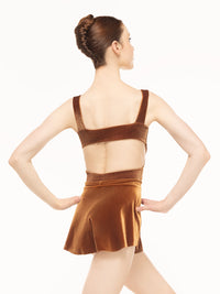 エレベ ダンスウェア チューリップ・スカート Eleve Dancewear Tulip Skirt Cognac Velvet RTW