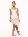 エレベ ダンスウェア ロングハイロースカート クリームメッシュ Eleve Dancewear Amora Long High-Low Skirt Cream Mesh RTW