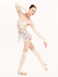 エレベダンスウェア アンクルレッグウォーマー Eleve Dancewear Stirrup Leg Warmers Above Knee Knit Cream RTW