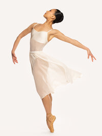 *エレベ ダンスウェア シフォン・リハーサル・スカート Eleve Dancewear Chiffon Rehearsal Skirt Cream RTW