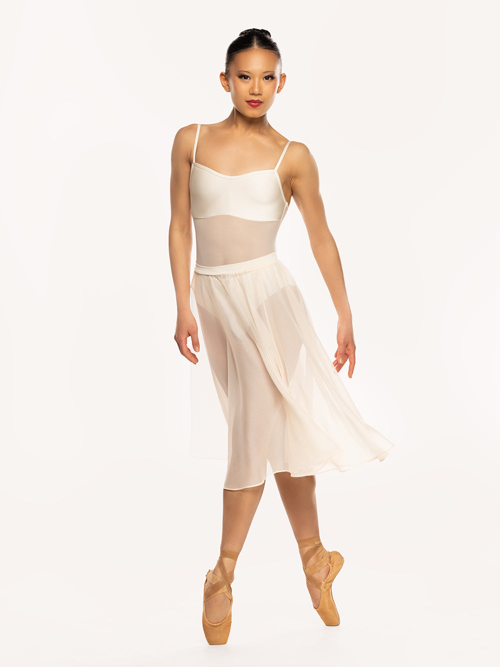 *エレベ ダンスウェア シフォン・リハーサル・スカート Eleve Dancewear Chiffon Rehearsal Skirt Cream RTW