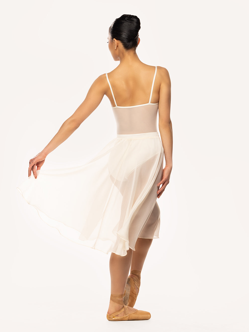 *エレベ ダンスウェア シフォン・リハーサル・スカート Eleve Dancewear Chiffon Rehearsal Skirt Cream RTW
