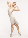 エレベ ダンスウェア ロングハイロースカート クリームメッシュ Eleve Dancewear Long High-Low Skirt Cream Mesh RTW
