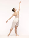 エレベ ダンスウェア ロングハイロースカート クリームメッシュ Eleve Dancewear Long High-Low Skirt Cream Mesh RTW