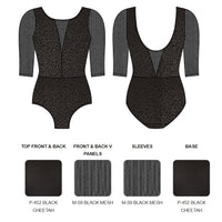 【カスタム】エレベ ダンスウェア ロングスリーブレオタード Eleve Dancewear Custom Tempe Leotard
