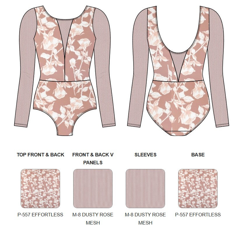 【カスタム】エレベ ダンスウェア ロングスリーブレオタード Eleve Dancewear Custom Tempe Leotard