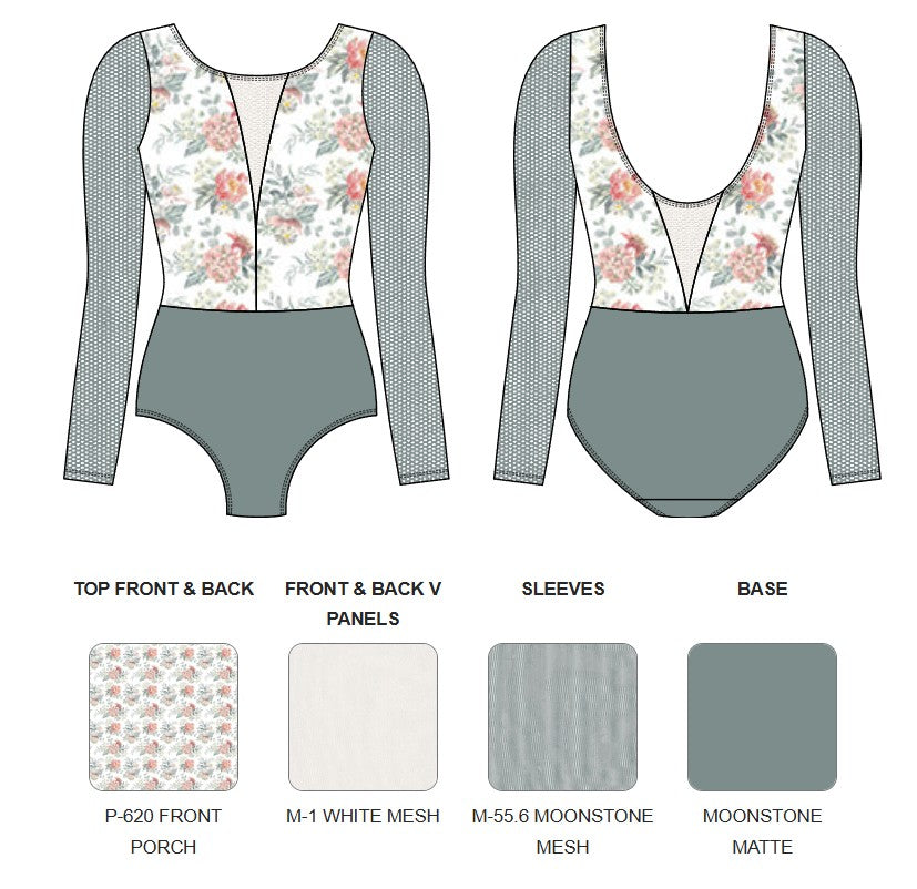 【カスタム】エレベ ダンスウェア ロングスリーブレオタード Eleve Dancewear Custom Tempe Leotard