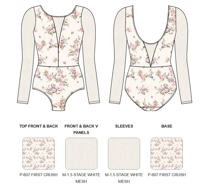 【カスタム】エレベ ダンスウェア ロングスリーブレオタード Eleve Dancewear Custom Tempe Leotard