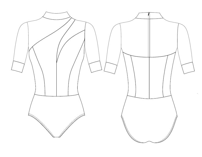 グリシコ レオタード【大人】Grishko VELVET, Half Sleeve Leotard