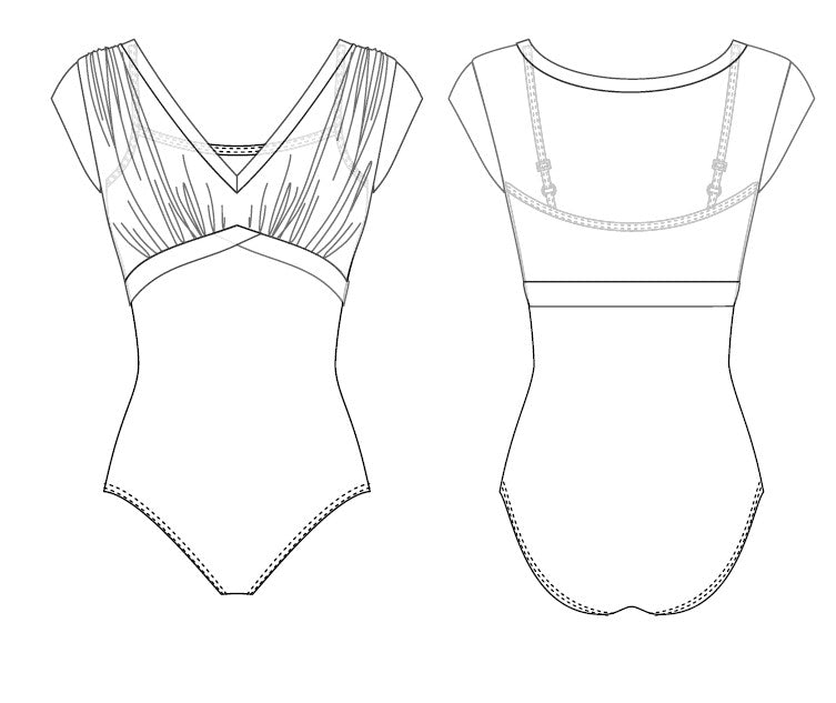 グリシコ レオタード【大人】Grishko VONETTA, Cap Sleeve Leotard