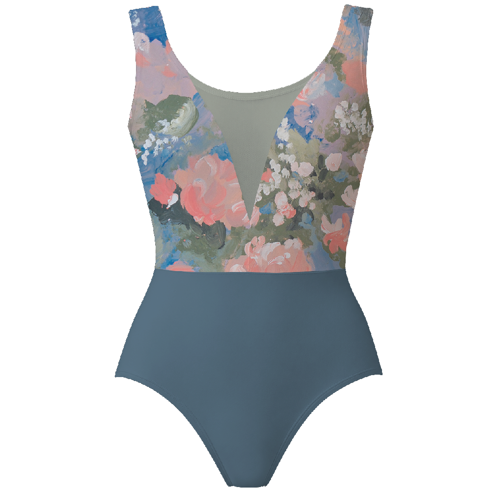 ラッキーレオ タンクレオタード Luckyleo CINDERELLA WINDSWEPT & ALOE MESH DART