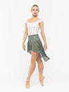 エレベ ダンスウェア ドラマティック・ハイロースカート ペールカクタスメッシュ【大人】Eleve Dancewear Dramatic High-Low Skirt Pale Cacti Mesh RTW