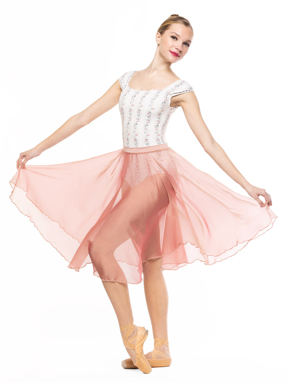 *エレベ ダンスウェア シフォン・リハーサル・スカート サンドストーン Eleve Dancewear Chiffon Rehearsal Skirt Sandstone RTW