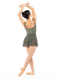 エレベ ダンスウェア アモラ スカート ダスティオリーブ メッシュ Eleve Dancewear Amora Skirt Dusty Olive Mesh RTW