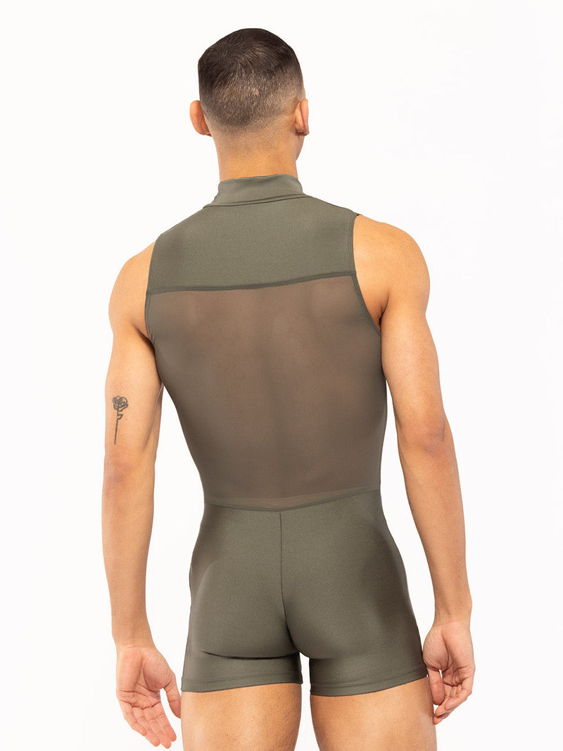 エレベダンスウェア ジェフ・バイクタード ダスティ・オリーブ Eleve Dancewear Geoff Biketard Dusty Olive RTW