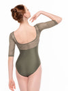 エレベダンスウェア ヴィンザント レオタード ダスティオリーブ ジニアレース Eleve Dancewear Vinzant Leotard Dusty Olive Zinnia Lace RTW