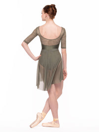 エレベダンスウェア ヴィンザント レオタード ダスティオリーブ ジニアレース Eleve Dancewear Vinzant Leotard Dusty Olive Zinnia Lace RTW