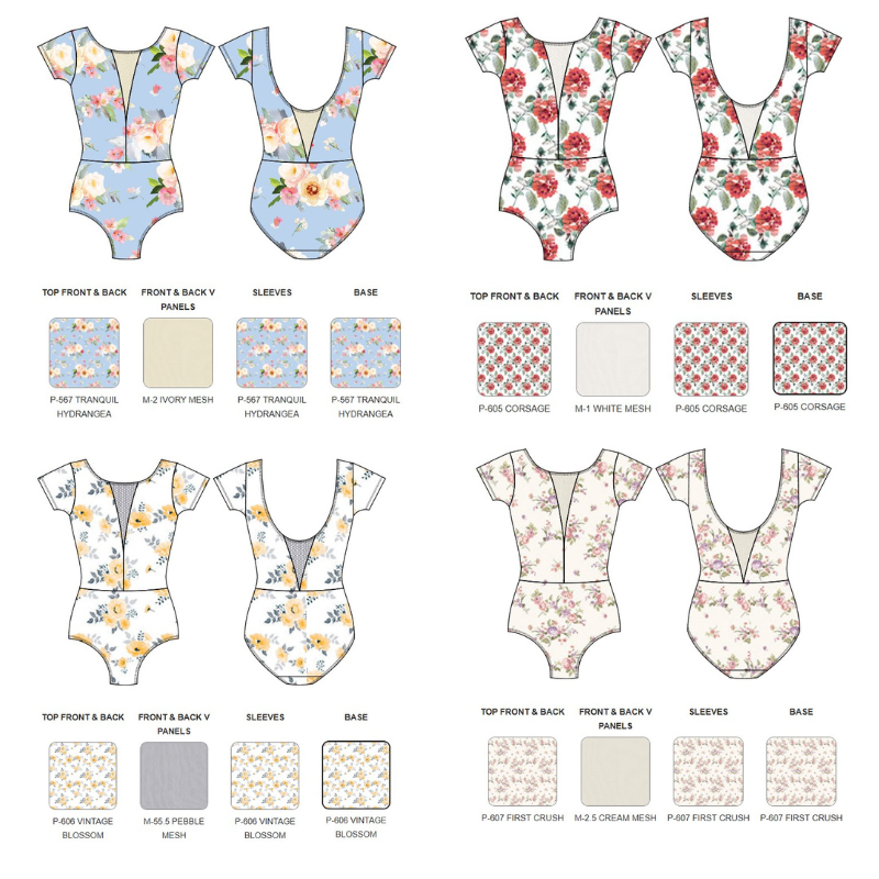 エレベ ダンスウェア カスタム キャップスリーブレオタード Eleve Dancewear Custom Tempe Leotard