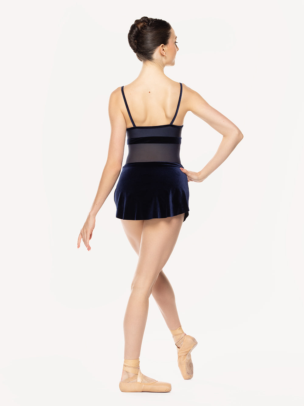 エレベ ダンスウェア チューリップスカート ネイビーベルベット Eleve Dancewear Tulip Skirt Navy Velvet RTW