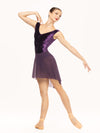 エレベ ダンスウェア ミッドハイロースカート Eleve Dancewear Mid High-Low Skirt Eggplant Mesh RTW