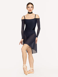 エレベ ダンスウェア ロング丈ハイロースカート エクリプスメッシュ Eleve Dancewear Long High-Low Skirt Eclipse Mesh RTW