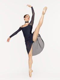 エレベ ダンスウェア ロング丈ハイロースカート エクリプスメッシュ Eleve Dancewear Long High-Low Skirt Eclipse Mesh RTW