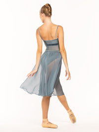 エレベ ダンスウェア シフォン・リハーサル・スカート Eleve Dancewear Chiffon Rehearsal Skirt Blue Agave RTW