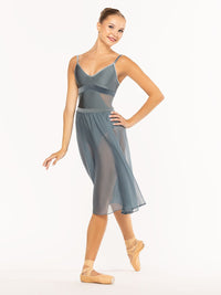 エレベ ダンスウェア シフォン・リハーサル・スカート Eleve Dancewear Chiffon Rehearsal Skirt Blue Agave RTW